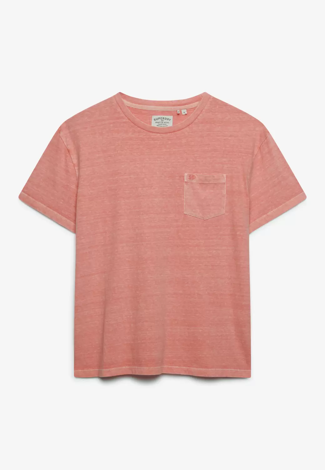 Klassisches Baumwoll-Leinen T-Shirt mit Tasche