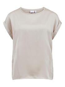 VIELLETTE S/S SATIN TOP/SU - NOOS