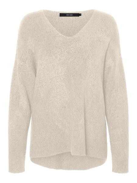 VMCREWLEFILE LS V-NECK BLOUSE NOOS