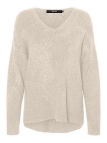VMCREWLEFILE LS V-NECK BLOUSE NOOS