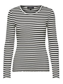 SLFANNA LS CREW NECK TEE STR S NOOS