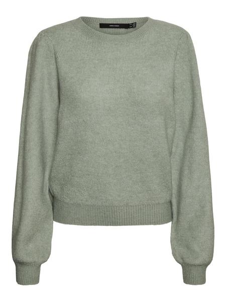 VMLEFILE LS O-NECK PUFF BLOUSE COLOR