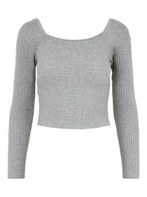 PCHILA LS REVERSIBLE CROPPED KNIT
