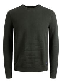 JJEEMIL KNIT CREW NECK NOOS - 179084/Dark Grey Mel