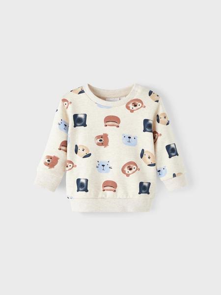 NBMOLLE LS SWEAT BRU - 238655/Peyote Melange