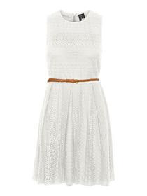 VMHONEY LACE S/L O-NECK SHORT DRESS EXP