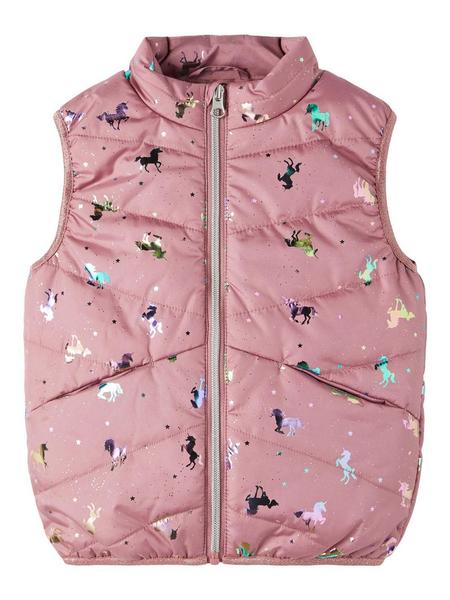 NMFMYLANE AOP VEST5 - 240676/Nostalgia Rose