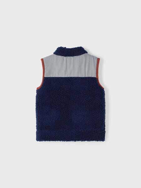 NMMOLAJ TEDDY VEST - 216654/Dark Sapphire