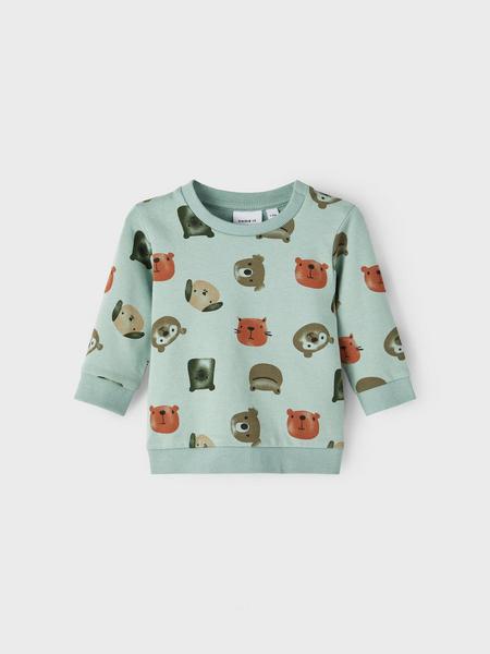 NBMOLLE LS SWEAT BRU - 249499/Iceberg Green