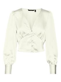 VMMILENA  LS BUTTON BLOUSE D1 - 288236/Cannoli Cre
