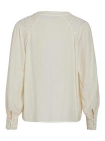 VITLASTA V-NECK L/S LACE TOP