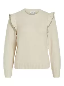 VINANZY L/S O-NECK FLOUNCE KNIT TOP/BF