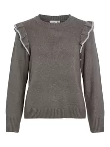 VINANZY L/S O-NECK FLOUNCE KNIT TOP/BF