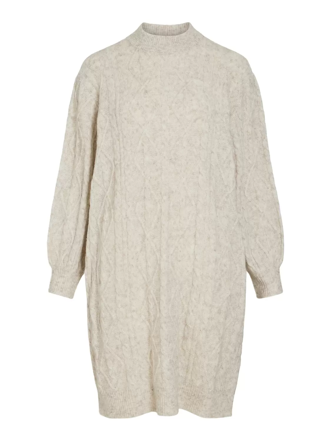 VIFLORETTA HIGHNECK L/S CABLE KNIT DRESS