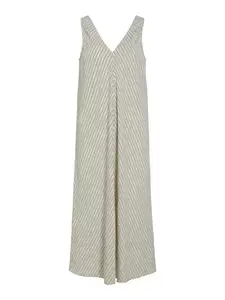VIBINNI V-NECK ANKLE DRESS