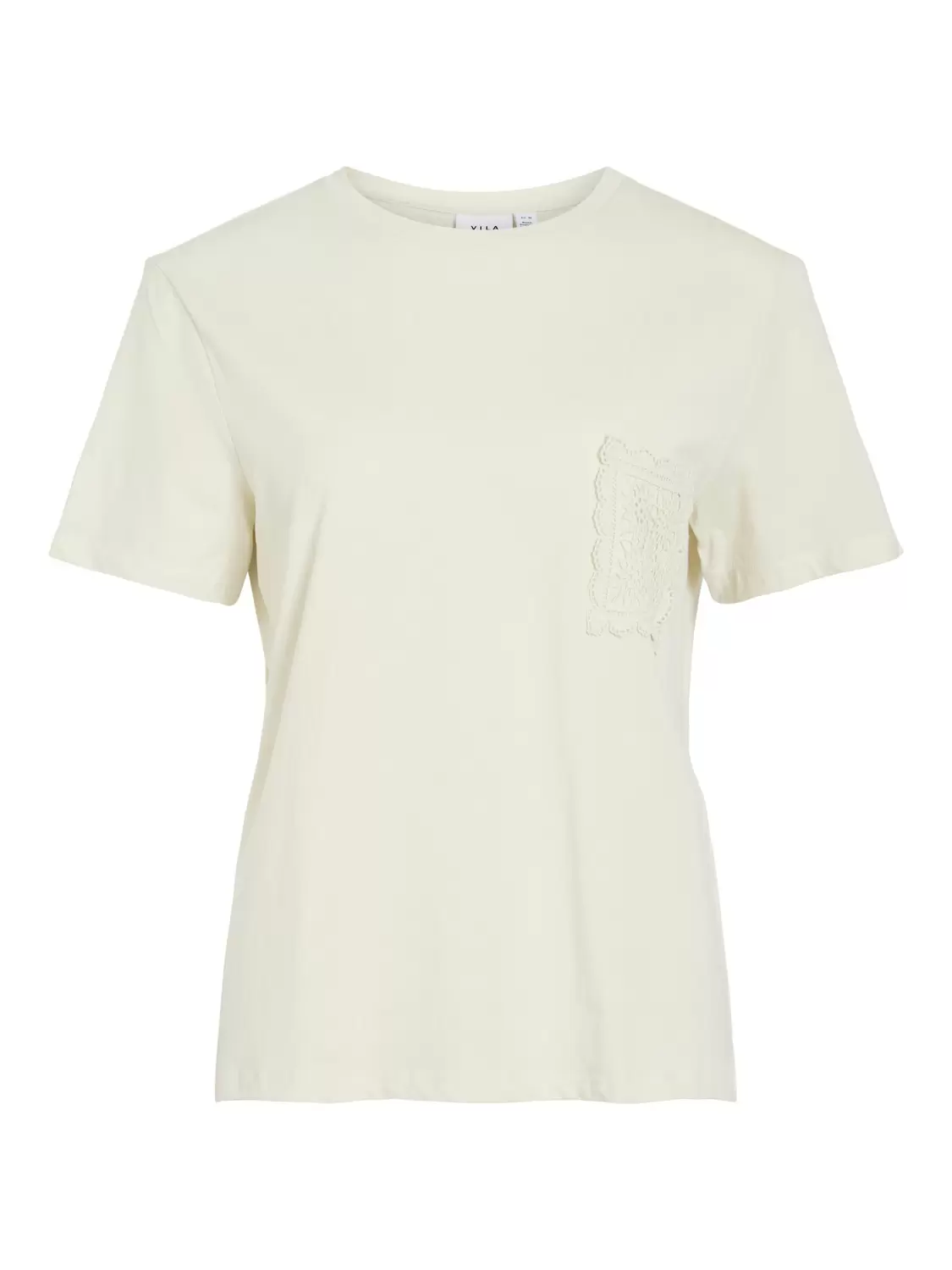 VIVIRINA CROCHET O-NECK S/S TOP