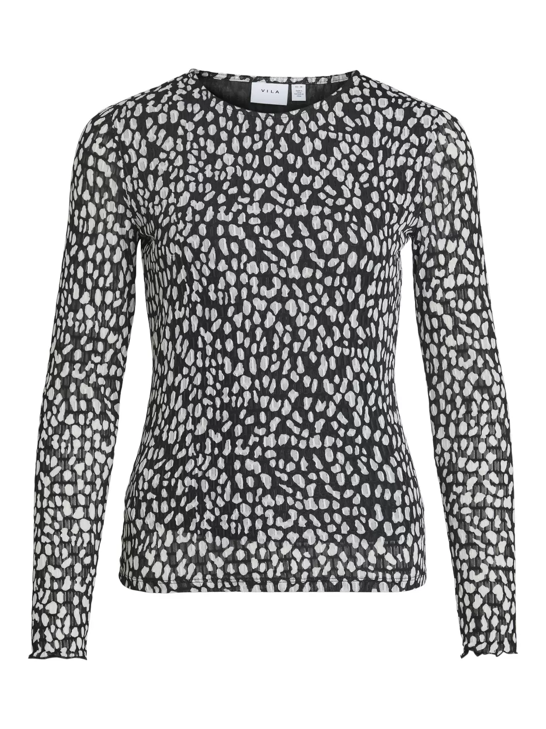 VILARINE O-NECK L/S TOP - NOOS