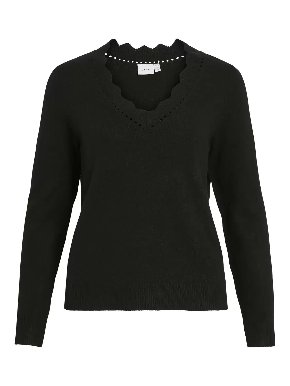 VINIKOLINA V-NECK L/S KNIT TOP - NOOS