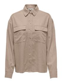 ONLCARO L/S OVS LINEN BL SHIRT CC PNT