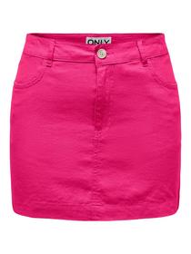 ONLCARO HW SHORT LINEN BL SKIRT CC - 259656/Pink Y