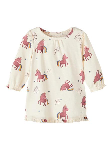 NBFTANNA LS DRESS - 274835/Buttercream