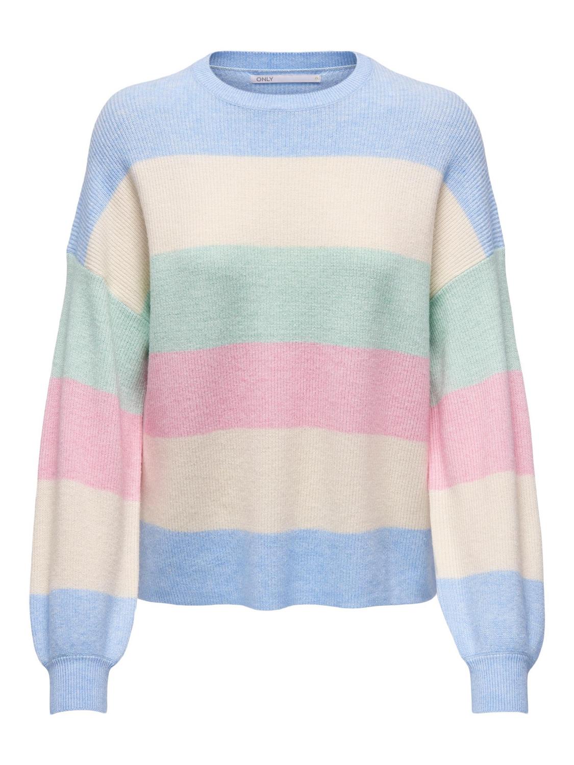 ONLATIA L/S STRIPE PULLOVER KNT NOO female