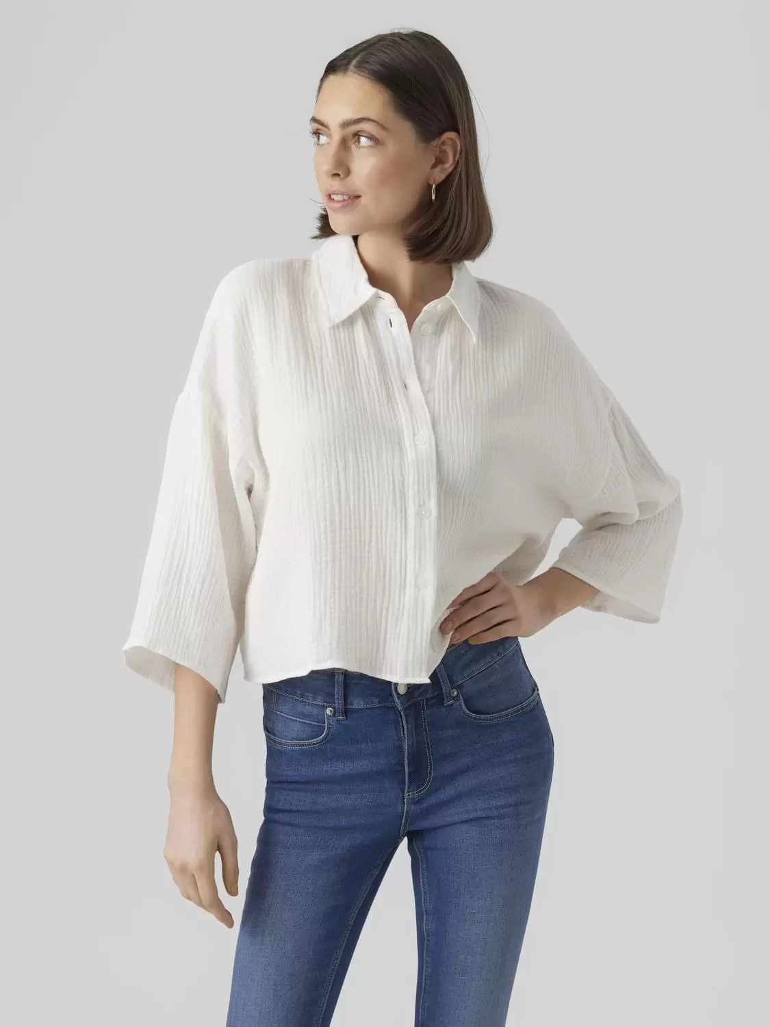 VMNATALI CROP SHIRT WVN GA NOOS
