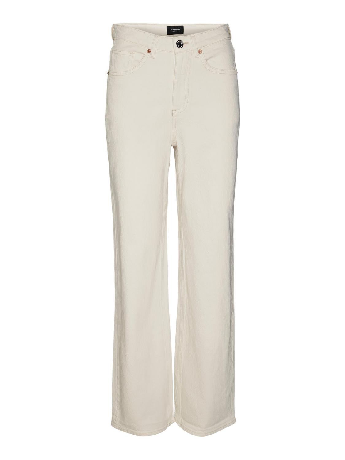 VMTESSA HR WIDE JEANS ECRU GA NOOS female