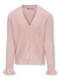 KOGSALLY L/S RUFFLE CARDIGAN KNT