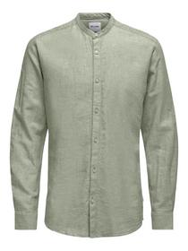 ONSCAIDEN LS SOLID LINEN MAO SHIRT NOOS