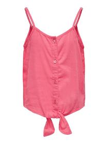 KOGCARO STRAP LINEN BLEND KNOT TOP PNT