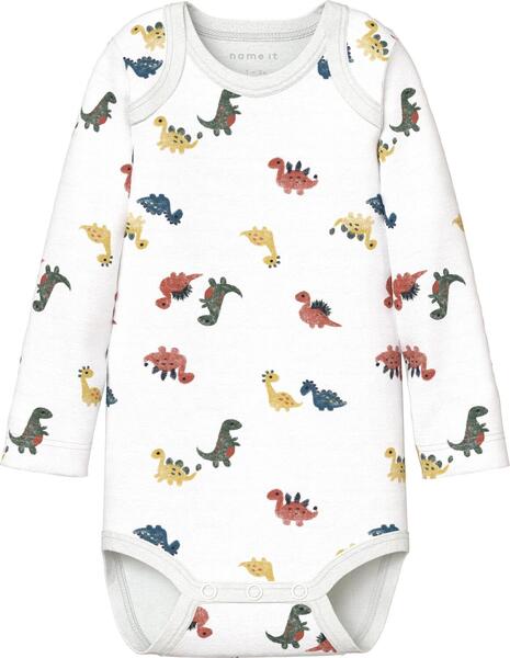 NBMBODY 2P LS BRIGHT WHITE DINO NOO - 178494/Brigh