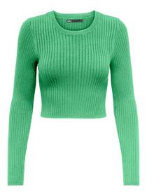 ONLKAROL LS CROP O-NECK KNT NOOS