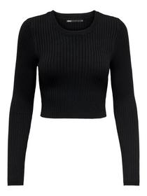 ONLKAROL LS CROP O-NECK KNT NOOS