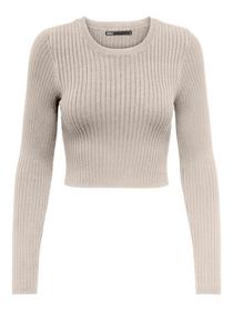 ONLKAROL LS CROP O-NECK KNT NOOS