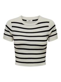 JDYCIRKELINE S/S CROP TOP KNT NOOS