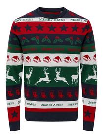 ONSXMAS REG 12 MIX XMAS JAC CREW KNIT