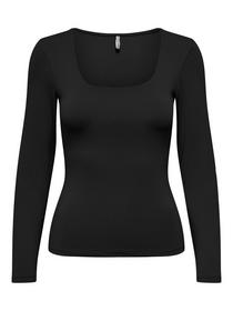 ONLEA L/S 2-WAY DEEP NECK TOP JRS NOOS