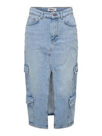 ONLPOSEY HW MIDI CARGO DNM SKIRT CR - 177934/Light