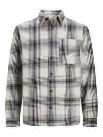 JCOBLACK CHECK ZAC OVERSHIRT LS RELA JNR