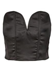 VMSALLY CROPPED SIMILI CORSAGE WVN - 177868/Black