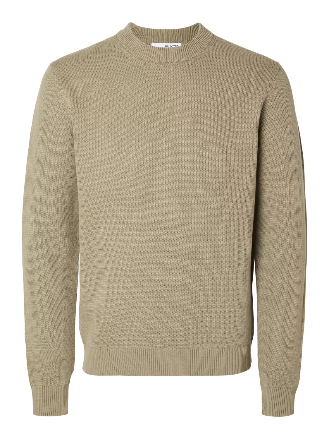 SLHDANE LS KNIT STRUCTURE CREW NECK NOOS