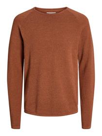 JJEHILL KNIT CREW NECK NOOS - 175688013/Mocha Bisq