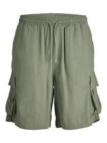 JPSTKARL JJNATE LINEN CARGO SHORTS JNR