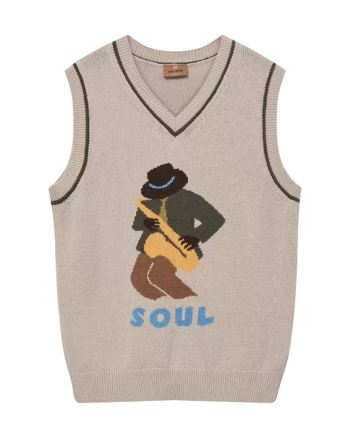 MMGJazz Intarsia Knit Vest male
