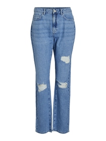 VIKELLY HW STRAIGHT DESTROY JEANS MB005