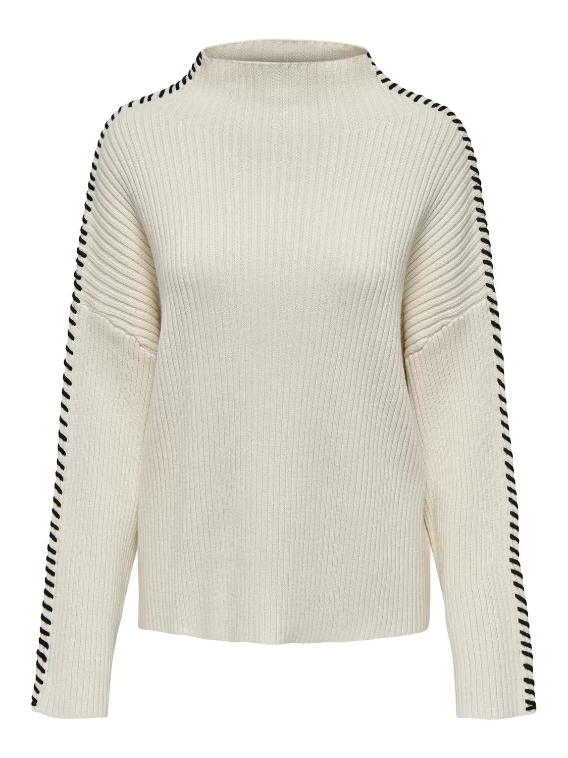 ONLQUEENIE LS CONTRAST HIGH NECK PRM KNT
