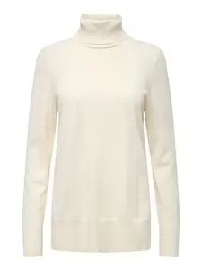 ONLIBI LS LONG SLIT ROLLNECK CC KNT - 196844001/Wh