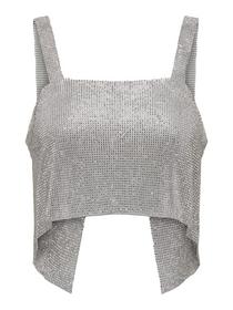 ONLFALY SL CROPED GLITTER TOP WVN