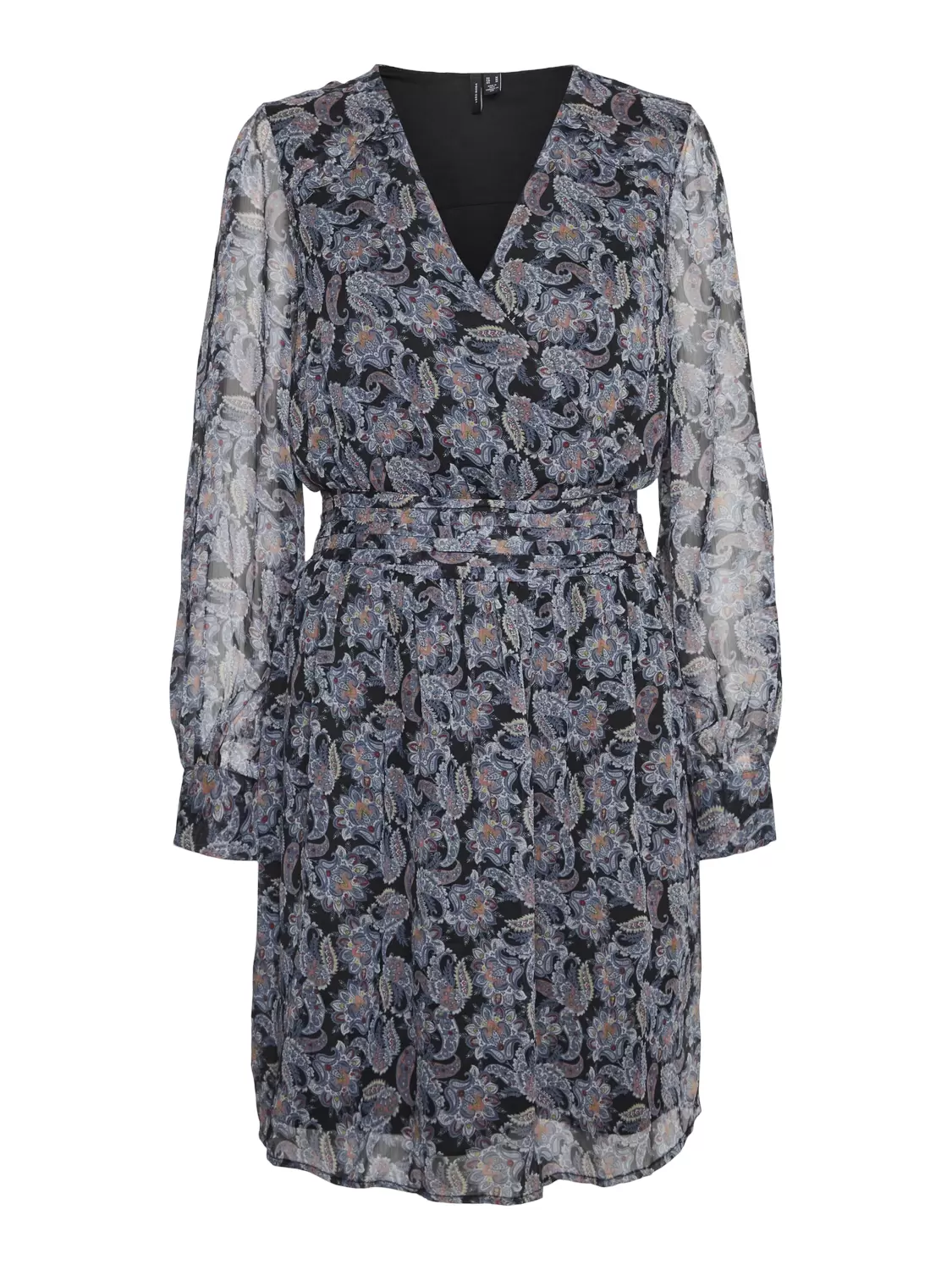 VMSMILLA L/S V-NECK SHORT DRESS WVN GA